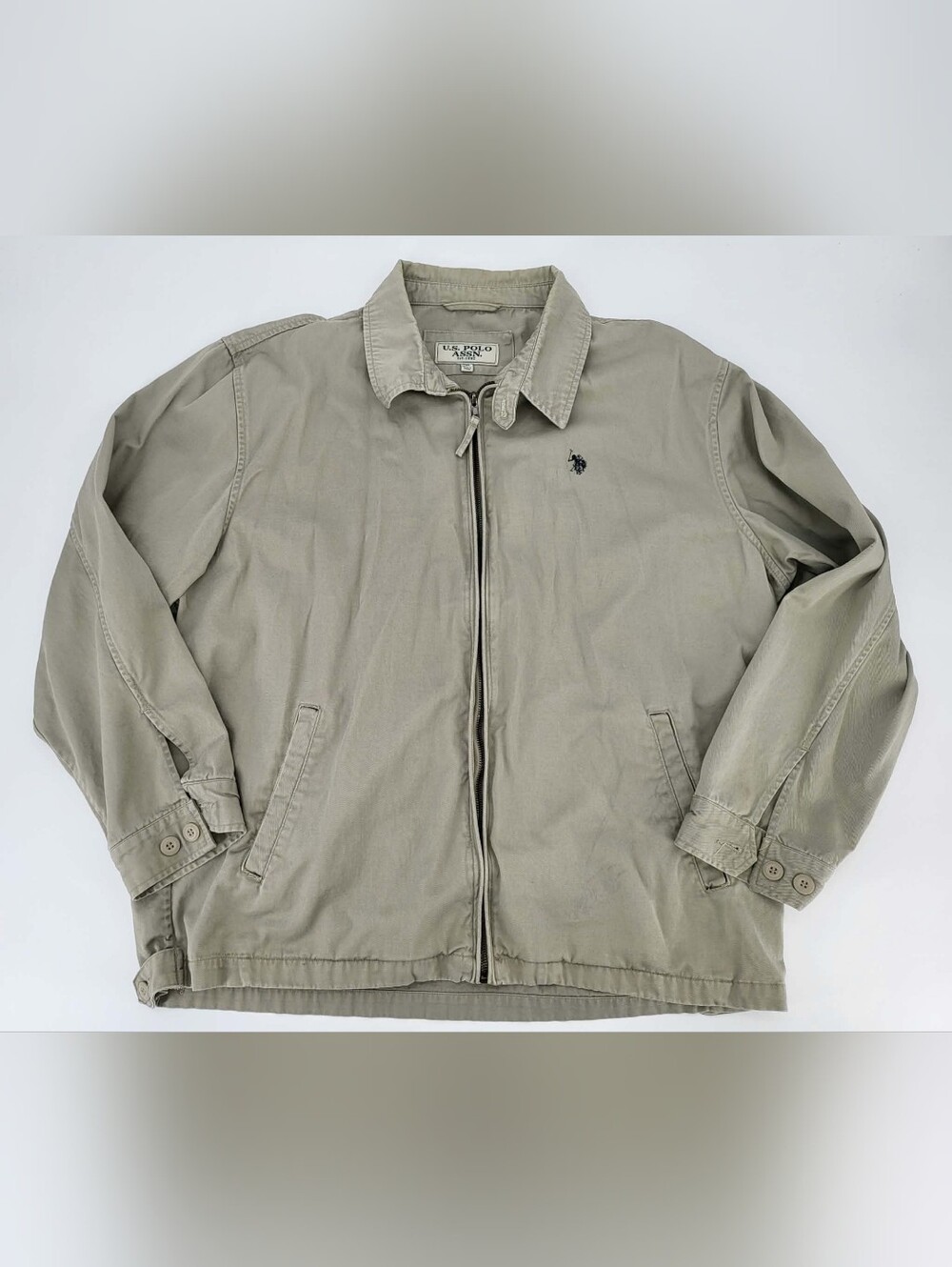U.S. Polo Assn. Men's Khaki Zip-Front Casual Jacket